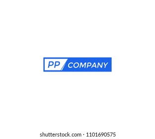 Letter PP Minimal Modern Logotype