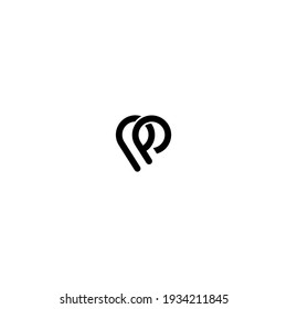 Letter PP monogram logo design vector