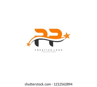 Letter PP Stars Swoosh Logo