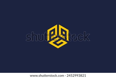 letter ppg with hexagon logo icon design vector design template inspiration