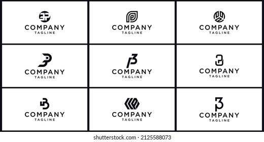 Letter PPP or 3P logo modern business branding for your company Premium Vector