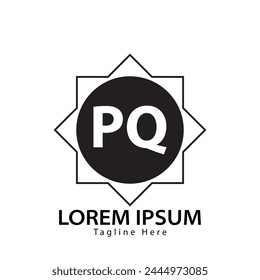 logo de la letra PQ. PQ. Ilustración vectorial de diseño de logotipo de PQ para empresa creativa, negocio, industria
