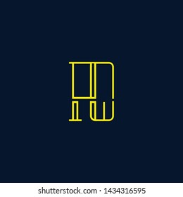 letter PQ QP P Clean and Minimal Initial Based Logo Design