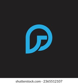 letter pr abstract geometric simple logo vector 