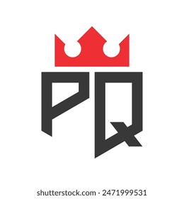 Letter PR Crown Logo. Crown on Letter PR Logo Design Template