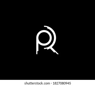 Vector de plantilla de diseño de logotipo PR de carta