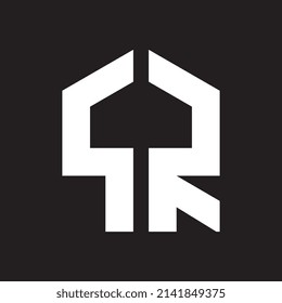 Letter PR logo design template vector. Modern monogram style with creative typography, minimal and professional concept. Suitable for branding, business, company identity, and corporate logo.