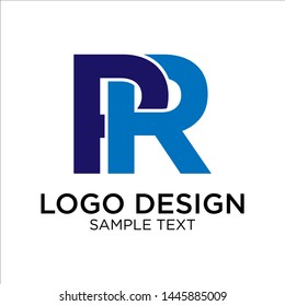 Letter PR Logo Design Vector