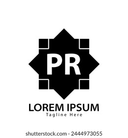 letter PR logo. PR. PR logo design vector illustration for creative company, business, industry
