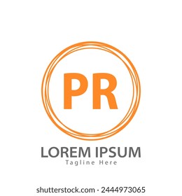 letter PR logo. PR. PR logo design vector illustration for creative company, business, industry

