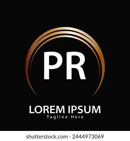 letter PR logo. PR. PR logo design vector illustration for creative company, business, industry

