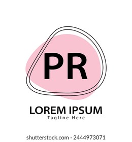letter PR logo. PR. PR logo design vector illustration for creative company, business, industry
