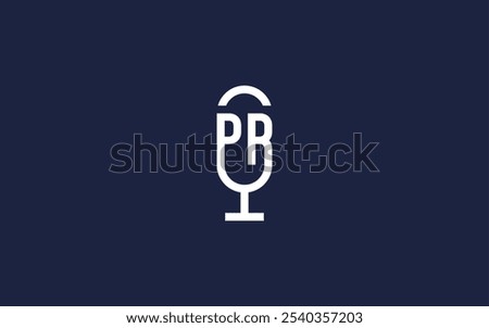 Letter pr with microphone logo icon design vector design template inspiration