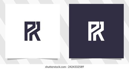 letter pr rp logo design