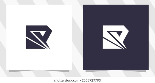 letter pr rp logo design vector