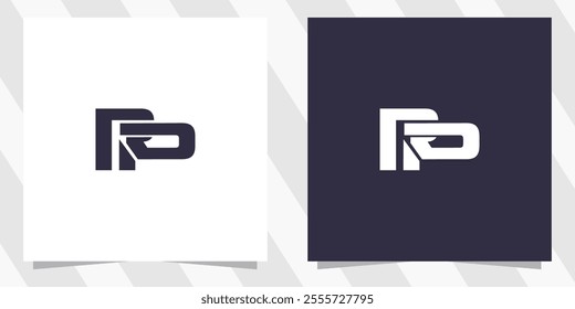 letter pr rp logo design vector