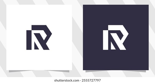 letter pr rp logo design vector