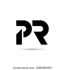 Letter PR or RP Logo. Simple, Minimalist, Strong and Iconic Monogram.