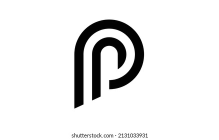 Letter PR RP P R initial based letter icon logo