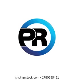 Letter PR simple logo icon design vector