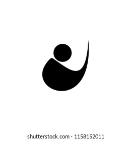 letter i with pray icon vector logo