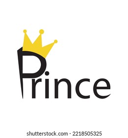 Letter Prince Icon Template Free Vector