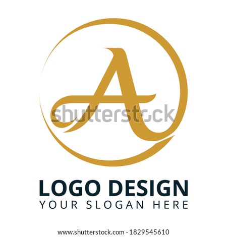A Letter Professional Logo Design Vector