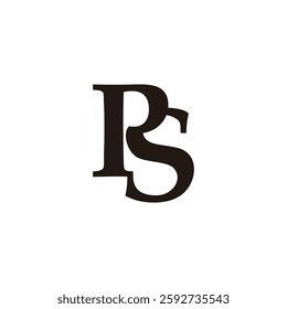letter ps infinity linked font logo vector 