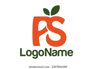 Letter PS and leaf concept. Very suitable for symbol, logo, company name, brand name, personal name, icon and many more.
