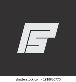 Logo-Design-Vektorgrafik-Vorlage für Letter PS