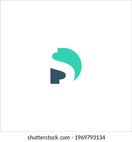 letter PS logo design vector sign