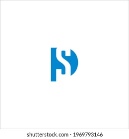 letter PS logo design vector sign
