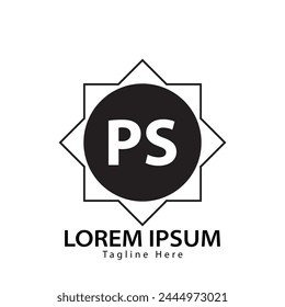 letra PS logo. PD. ILUSTRACIÓN VECTORIAL de diseño de logotipo de PS para empresa creativa, negocio, industria
