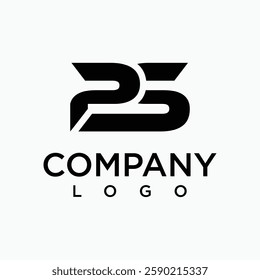 letter PS logo design vector for business branding