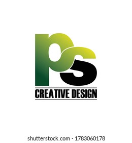 Letter PS simple monogram logo design vector