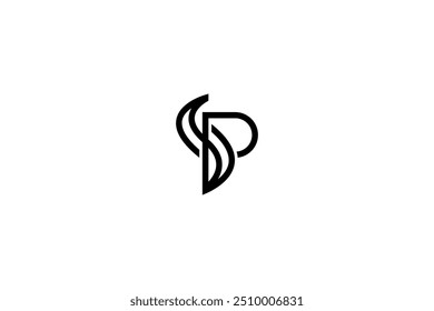 Letter PS or SP Logo Design Vector 