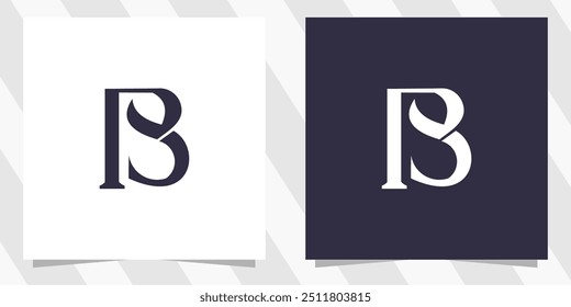 Letra PS SP Vector de diseño de logotipo