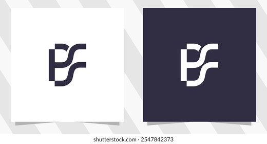 letter ps sp logo design vector