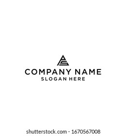 letter ps triangle logo design vector illustration template