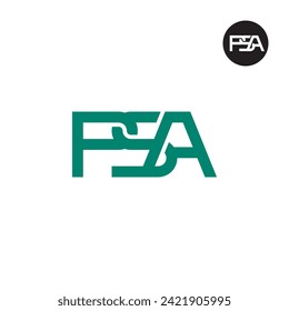 Logo-Design des Briefes PSA Monogramm