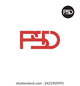 Letter PSD Monogram Logo Design