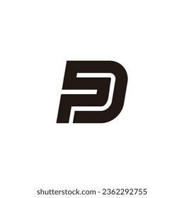 letter psd simple geometric line logo vector  