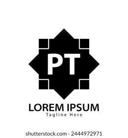 letter PT logo. PT. PT logo design vector illustration for creative company, business, industry
