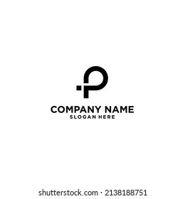 Letter PT T P Logo Design Simple Vector