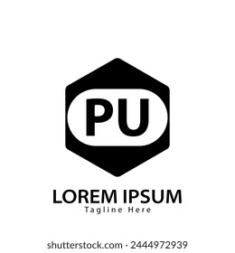 Buchstabe PU-Logo. PU. PU-Logo-Design-Vektorillustration für Kreativunternehmen, Unternehmen, Industrie
