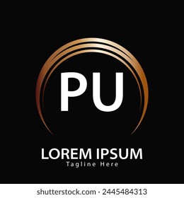 letter PU logo. PU. PU logo design vector illustration for creative company, business, industry
