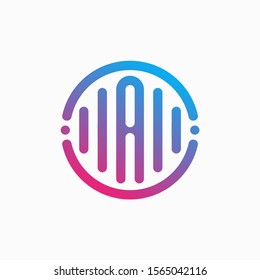 letter A with pulse concept. sound waves sign, bass, DJ. Suitable for Creative Industry, Multimedia, entertainment, technology, digital, Industry Music, Studio, Shop, and any related business - vector