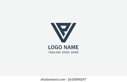 letter pv initial logo design