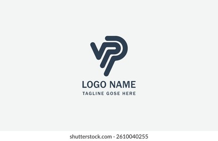 letter pv initial logo design