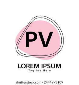 letter PV logo. PV. PV logo design vector illustration for creative company, business, industry
